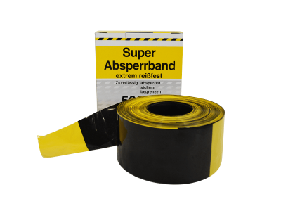 Afzetlint 500 meter geel-zwart